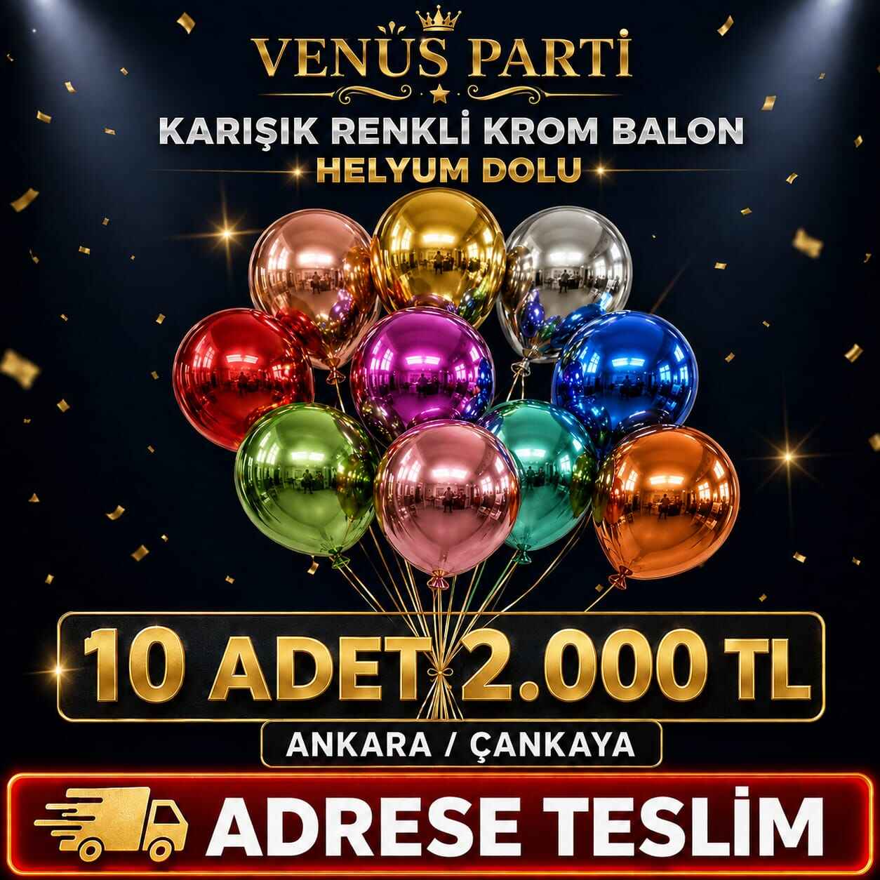 Adrese teslim 10 adet uçan balon kampanyası